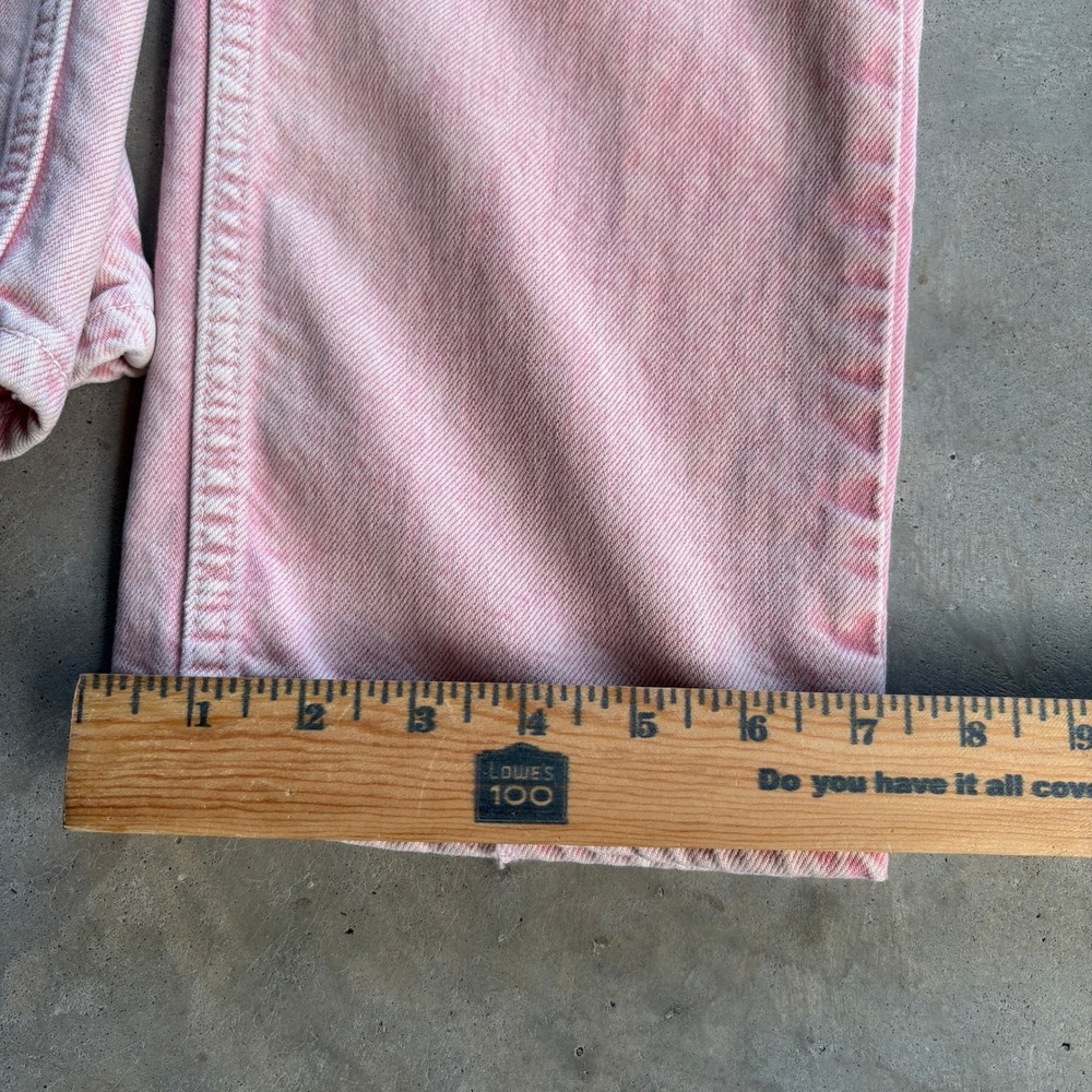 Levis 511 Slim Fit Pink Acid Wash Denim Jeans Mens 36x36 Grunge Casual Colorful - Picture 8 of 10
